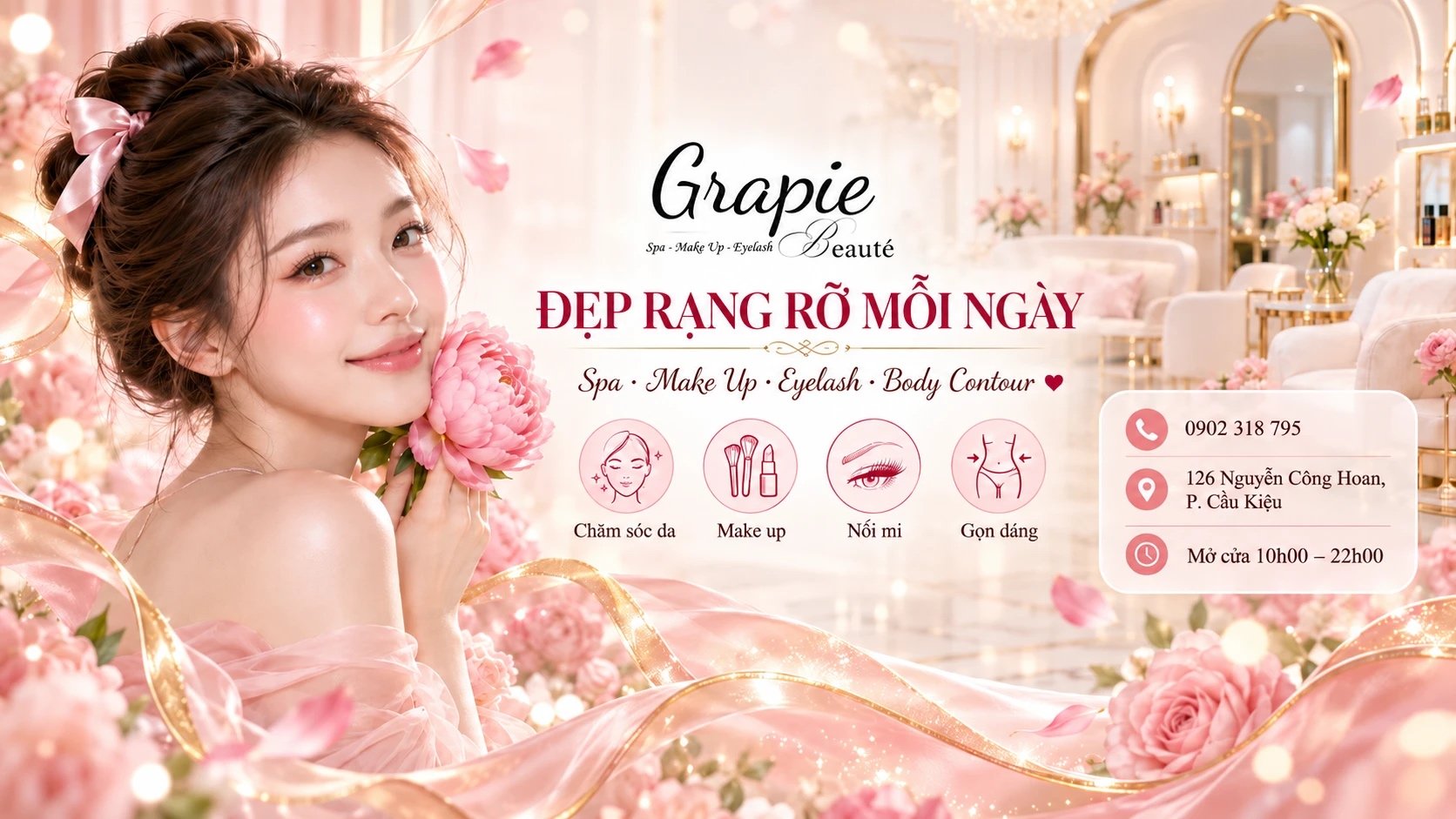 GRAPIE BEAUTÉ – Đẹp rạng rỡ mỗi ngày: Spa, Make Up, Eyelash, Body Contour